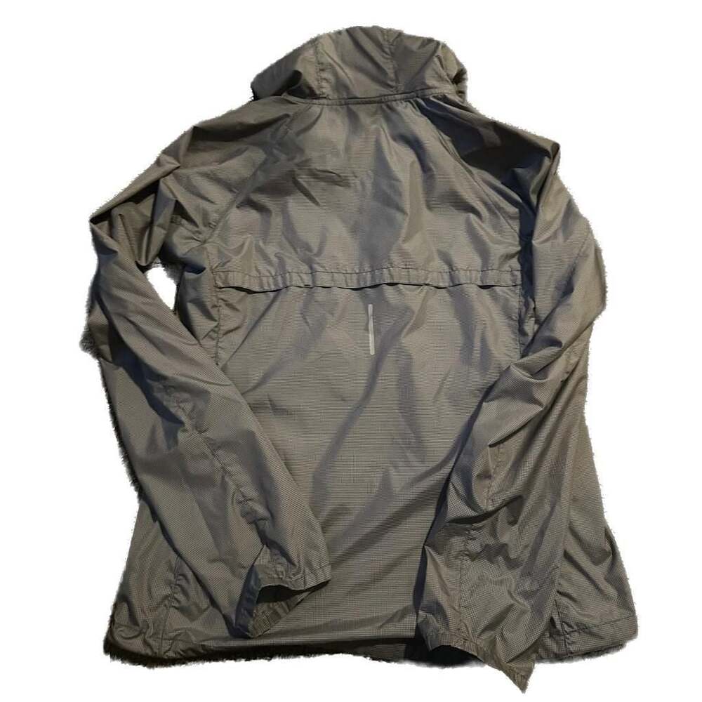 Nike Men's Medium Lightweight Windbreaker Jacket Gray Reflective Hood - Picture 9 of 9